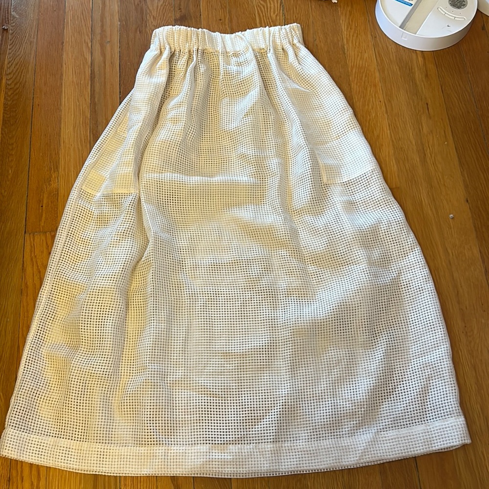 Suzanne rae small ivory sheer skirt